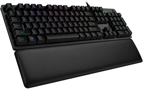 LOGITECH G513 Carbon RGB Gaming Tastatur kablet, nordisk, GX Blue taster, RGB belysning,  mekanisk spilltastatur (920-008931)