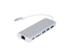 IIGLO USB-C Multiport + Dock Light Grey, USB-C PD 60W & Data, HDMI 2.0, RJ45 Gigabit LAN, 2 x USB 3.0, SD car