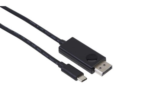 IIGLO USB-C till Displayport kabel 2m (svart) DP v1.2, envägs, PVC, 3D Video, 4K60Hz (II-USBCMDPM-B020)
