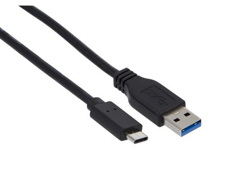 IIGLO USB-A til USB-C kabel 2m (sort) USB A v3.0, PVC, opptil 5Gbps (II-USBCMUSBA3MB020)