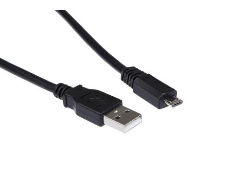 IIGLO USB-A till USB Micro-B kabel 0,5m (svart) 2.0, PVC, 480Mbps (II-USBAMMUSBM-B005)