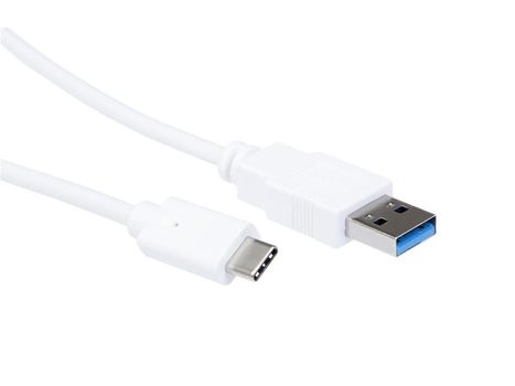 IIGLO USB-A til USB-C kabel 1m (hvit) USB A v3.0, PVC, opptil 5Gbps (II-USBCMUSBAM-W010)