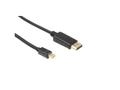 IIGLO MiniDP til Displayport kabel 3m (sort) 4K60Hz, 3D Video, PVC