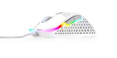 XTRFY M4 RGB Gaming Mouse White Kablet 16,000dpi Mus Hvit
