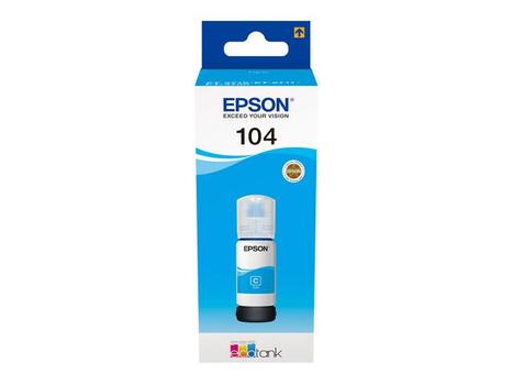 EPSON 104 ECOTANK CYAN INK BOTTLE 1 X 65MLCYAN (C13T00P240)