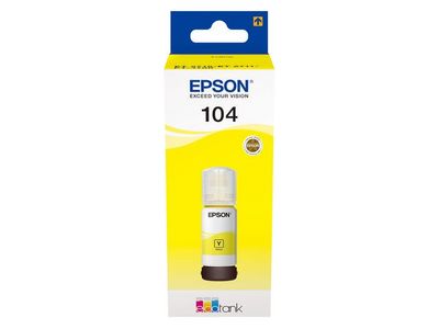 EPSON EcoTank 104 - Yellow Ink - Blækpatron Gul (C13T00P440)