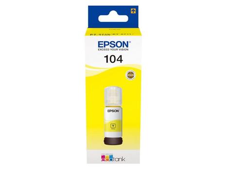 EPSON 104 ECOTANK YELLOW INK BOTTLE 1 X 65MLYELLOW (C13T00P440)