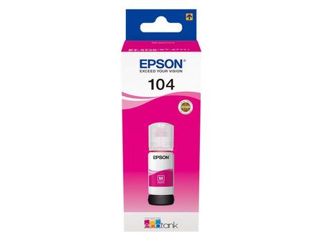 EPSON 104 ECOTANK MAGENTA INK BOTTLE 1 X 65MLMAGENTA SUPL (C13T00P340)