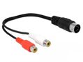 DELOCK DIN Cable diode plug 5 pin to 2 x RCA female 20 cm