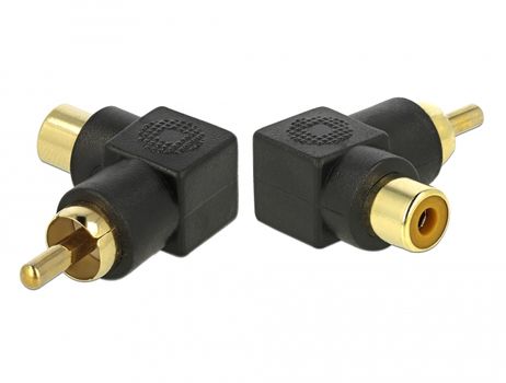 DELOCK RCA Adapter male to female angled (66168)