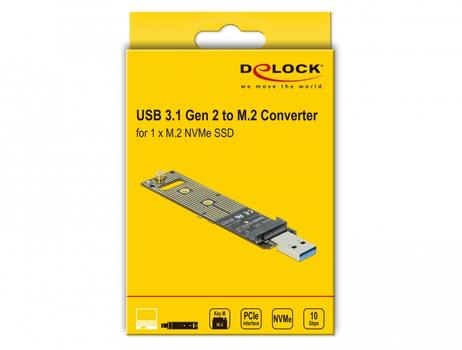 DELOCK Converter for M.2 NVMe PCIe SSD with USB 3.1 Gen 2 (64069)