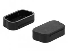 DELOCK Dust cover for Sub-D 9 / Sub-D 15 male 10 pieces black