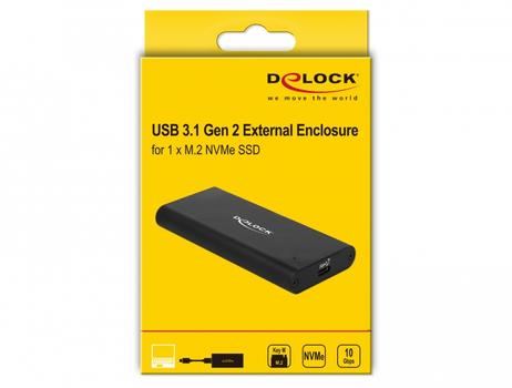 DELOCK External Enclosure for M.2 NVMe PCIe SSD with SuperSpeed USB (42614)