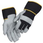 All-round handske, 9, grå, PU/kanvas bomuld, Driver, vandafvisende PU
