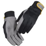 All-round handske, THOR Driver, 8, grå, syntetisk læder, burrebånd