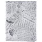 Burgerpapir,  30x40cm, 40 g/m2, hvid, papir/ pergament,  med avistryk