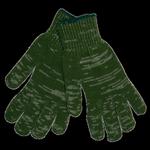 Tekstil handske, 10, grøn, bomuld/ polyester,  uden dotter, med lycra elastik