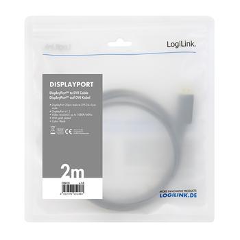 LOGILINK - DisplayPort to DVI cable, black, 3m (CV0132)