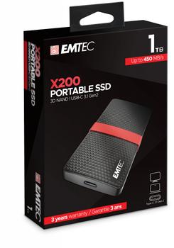 EMTEC X200 1000 Gb Black, Red (ECSSD1TX200)
