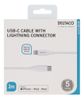 DELTACO USB-C to Lightning cable, USB 2.0, 2m, White (IPLH-320M)