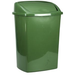 Abena Affaldsspand,  mørkegrøn,  plast, 26 l, med sving låg, forberedt til vægmontering (1000006518)