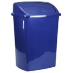 Affaldsspand,  27, 2x35, 2x48cm,  26 l, blå, plast, med sving låg, forberedt til vægmontering