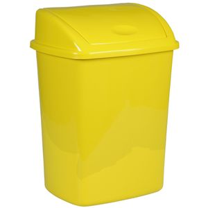 _ Affaldsspand,  gul, plast, 26 l, med sving låg, forberedt til vægmontering (1000006521)