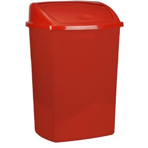 _ Affaldsspand,  rød, plast, 26 l, med sving låg, forberedt til vægmontering (1000006520)