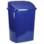 ABENA Affaldsspand, 23,5x30x40,5cm, 15 l, blå, plast, med sving låg, forberedt til vægmontering