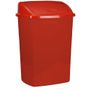 Abena Affaldsspand, 23,5x30x40,5cm, 15 l, rød, plast, med sving låg, forberedt til vægmontering