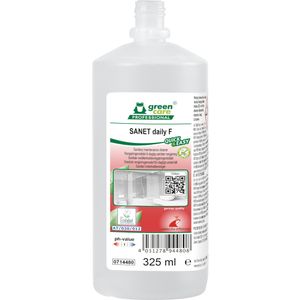 GREEN CARE Sanitetsrengøring,  Green Care Professional Sanet Daily F, 325 ml, Quick & Easy, sur/ kalkhæmmende,  uden farve og parfume (1000008104*6)