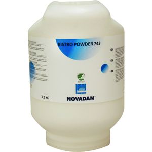 Novadan Maskinopvask,  Novadan Bistro Powder 743, alusikker,  uden klor, farve og parfume, 3,2 kg (100000616101*3)