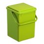 Rotho Bio affaldsspand, Rotho, 23x22,5x27,5cm, 8 l, limegrøn, plast, med lufttæt låg, plasthank til kildesortering