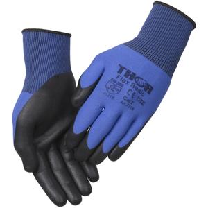 THOR Fingerdyppet nitrilhandske,  THOR Flex Basic, 7, blå, polyester/ spandex *Denne vare tages ikke retur* (1000010462*12)