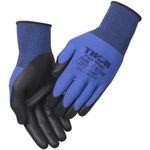 Fingerdyppet nitrilhandske,  THOR Flex, Thor Flex Basic, 11, blå, polyester/ spandex