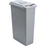 Rubbermaid Affaldsspand,  Rubbermaid Slim Jim, 87 l, grå, til fortrolige papirer, med lås, til tungt affald, og kildesortering
