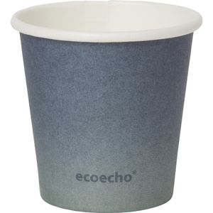 DUNI Kaffebæger,  Duni Ecoecho, 4,8cm, Ø3,5cm, 5,5 cl, blå, pap/PLA *Denne vare tages ikke retur* (1000011072*1000)