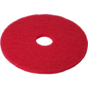 Abena Gulvrondel,  11", Ø280mm, rød, genanvendt PET fiber, til daglig rengøring (1000010841*5)
