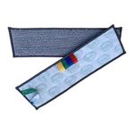 Fugtmoppe,  ABENA Puri-Line Micro Brush, grå, mikrofiber,  40 cm, med velcro, flergangs