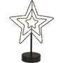Abena Metalstjerne med LED lys, 21x29cm, sort, metal, ekskl. 3AA batterier, med 27 LED, inkl. timer
