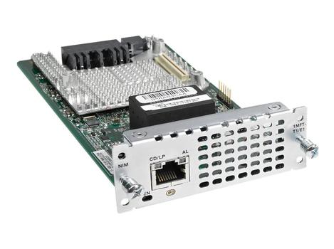 CISCO 1 port Multiflex Trunk Voice Clear channel Data T1 E1 Module (NIM-1MFT-T1/E1)