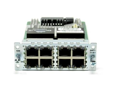 CISCO 8 port Multiflex Trunk Voice Clear channel Data T1 E1 Module (NIM-8MFT-T1/E1)