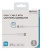 DELTACO USB-C to Lightning cable, USB 2.0, 1m, White (IPLH-310M)