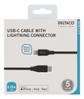 DELTACO USB-C to Lightning cable, USB 2.0, 0,25m, Black (IPLH-301M)