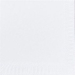 DUNI Kaffeserviet,  Duni, 1-lags, 1/4 fold, 24x24cm, hvid, nyfiber (126042*6000)