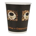 Kaffebæger,  Gastro, Coffee Beans, 9cm, Ø8cm, 24 cl, sort, PE/pap, 8 oz