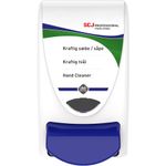 Dispenser,  SCJ Professional Cleanse Light, 1000 ml, hvid, plast, manuel, med blå knap,1,0 ml pr. dosering