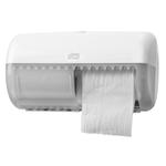 Dispenser,  Tork T4, 15, 3x28, 6x15, 8cm,  hvid, plast, til 2 ruller toiletpapir *Denne vare tages ikke retur*