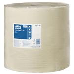 Værkstedsrulle,  Tork W1, 1-lags, 1190m x 33cm, Ø38cm, gul, 100% genbrugspapir