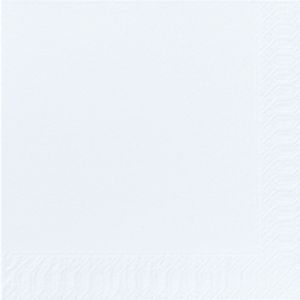 DUNI Frokostserviet,  Duni, 2-lags, 1/4 fold, 33x33cm, hvid, nyfiber (12605401*2000)